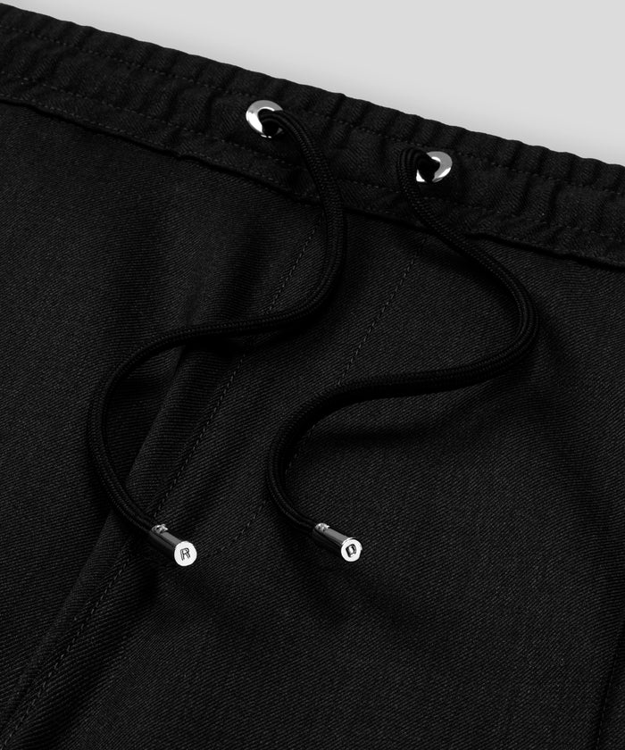 City Pants en laine: Noir