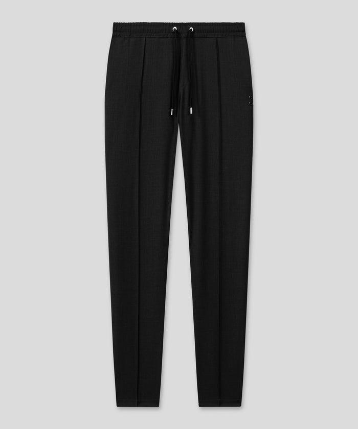 City Pants en laine: Noir