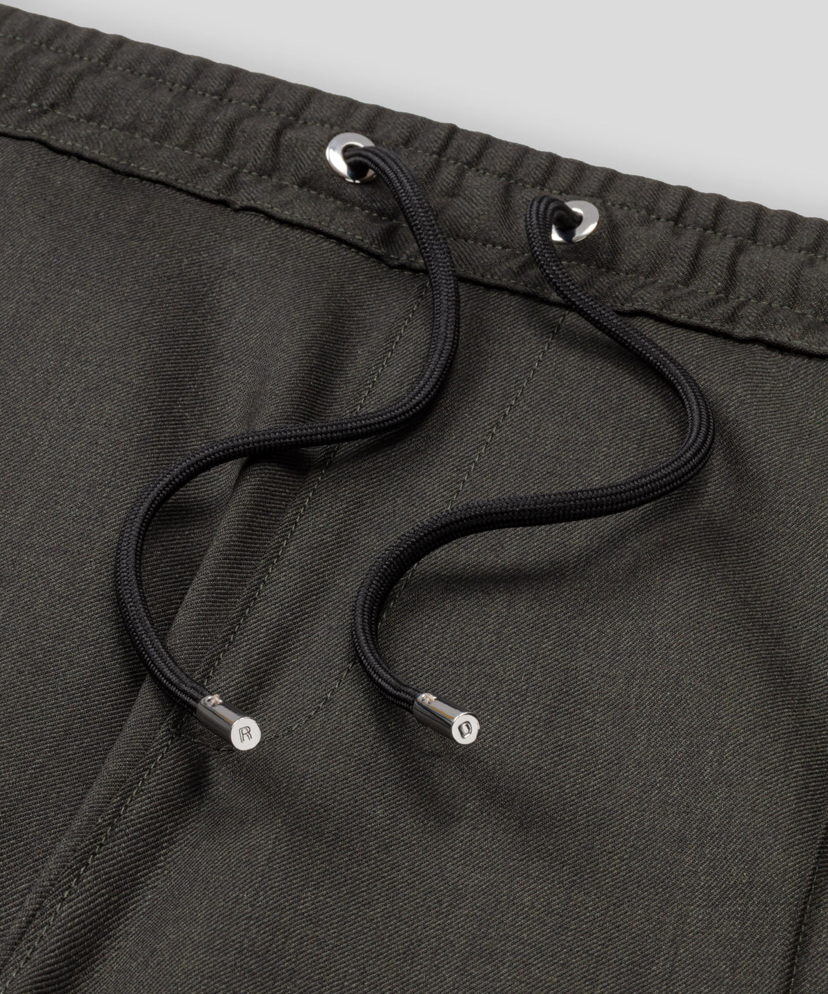 City Pants en laine: Kaki foncé