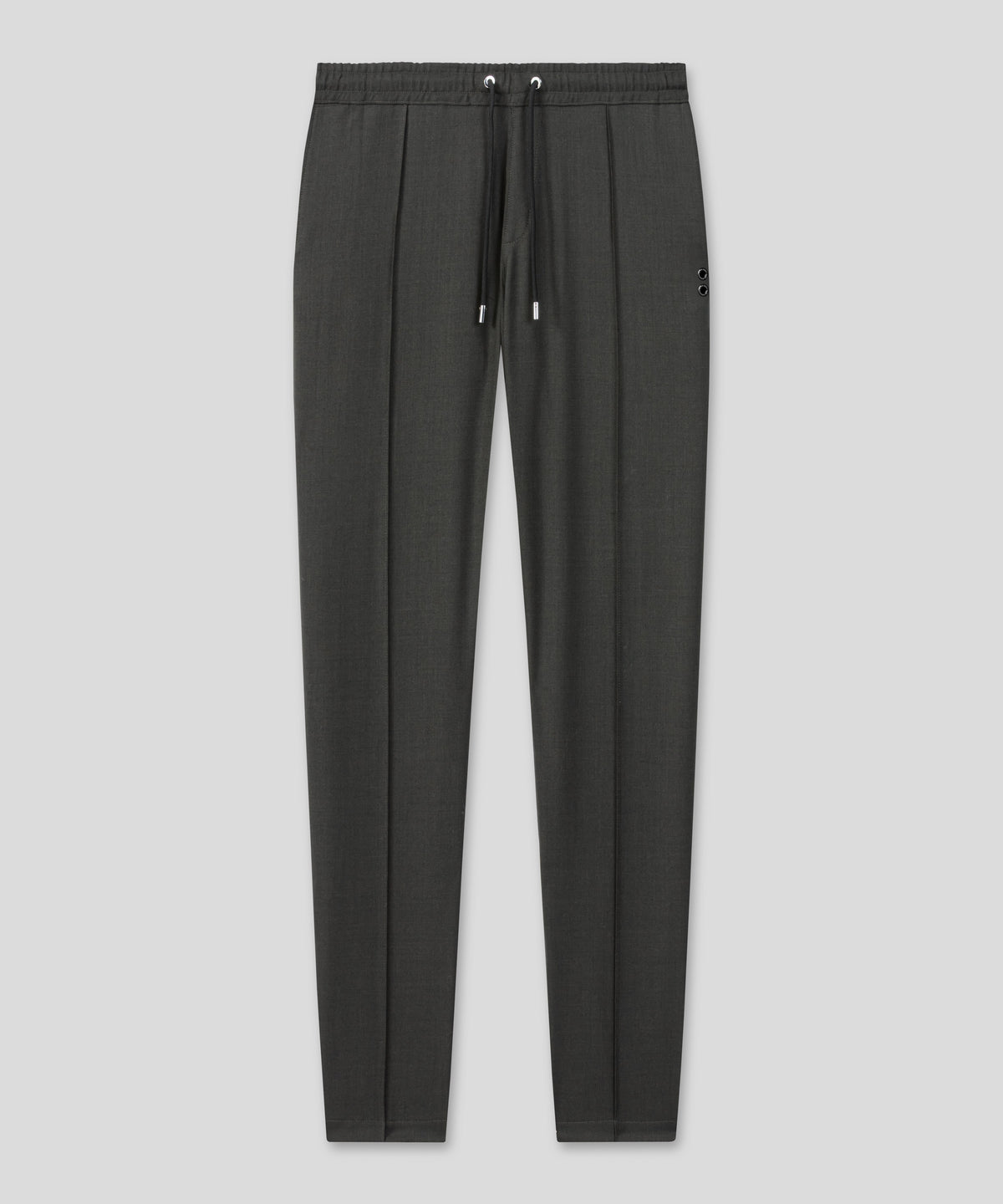 City Pants en laine: Kaki foncé