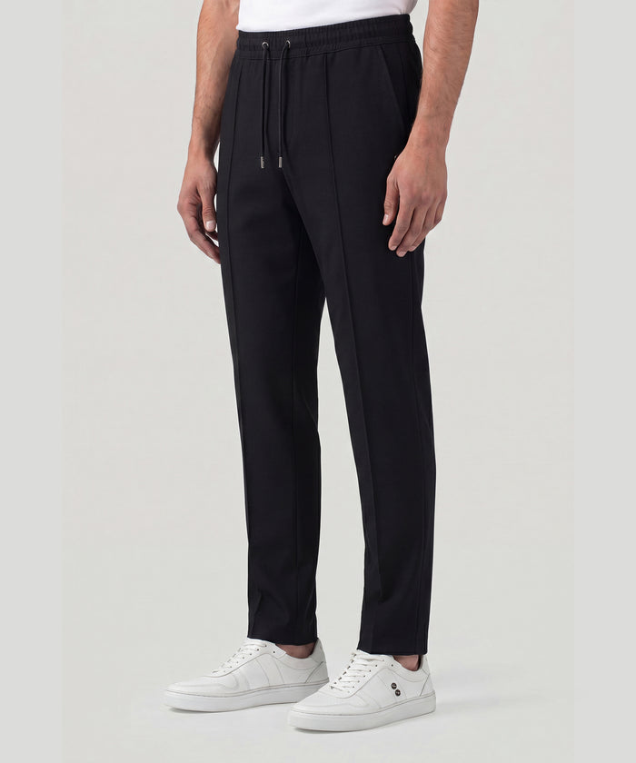 City Pants en laine: Noir