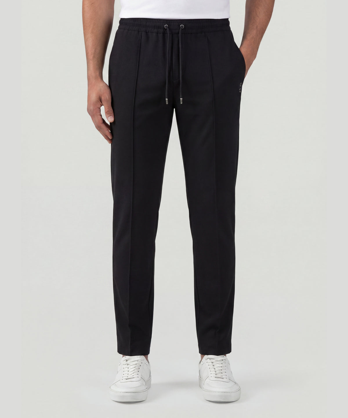 City Pants en laine: Noir