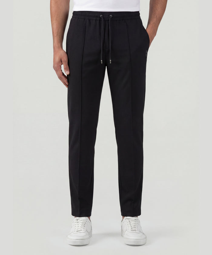 City Pants en laine: Noir