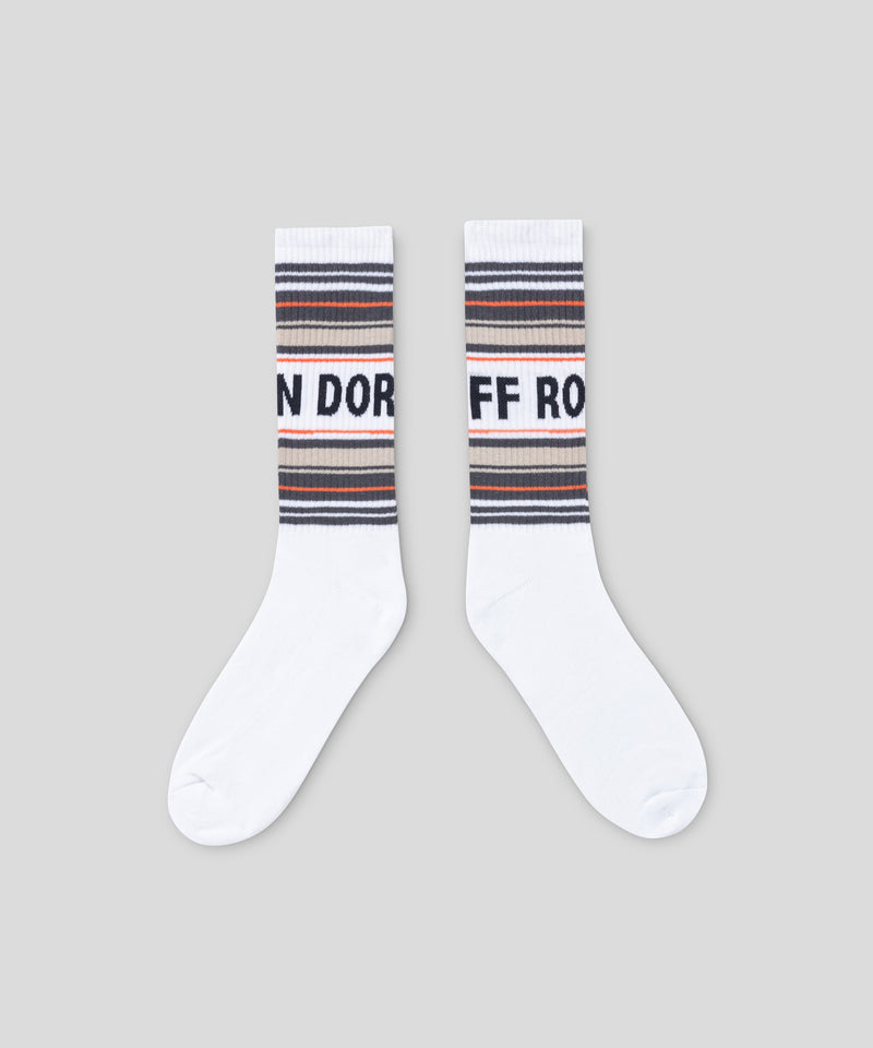 Chaussettes de sport à rayures: Blanc