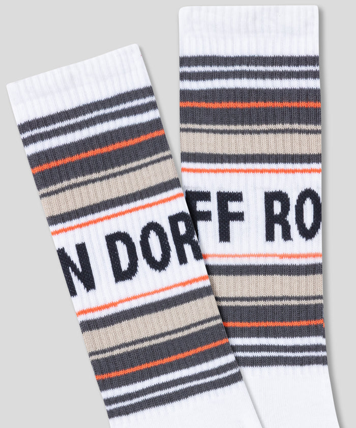 Sports Socks RD w. Stripes: White