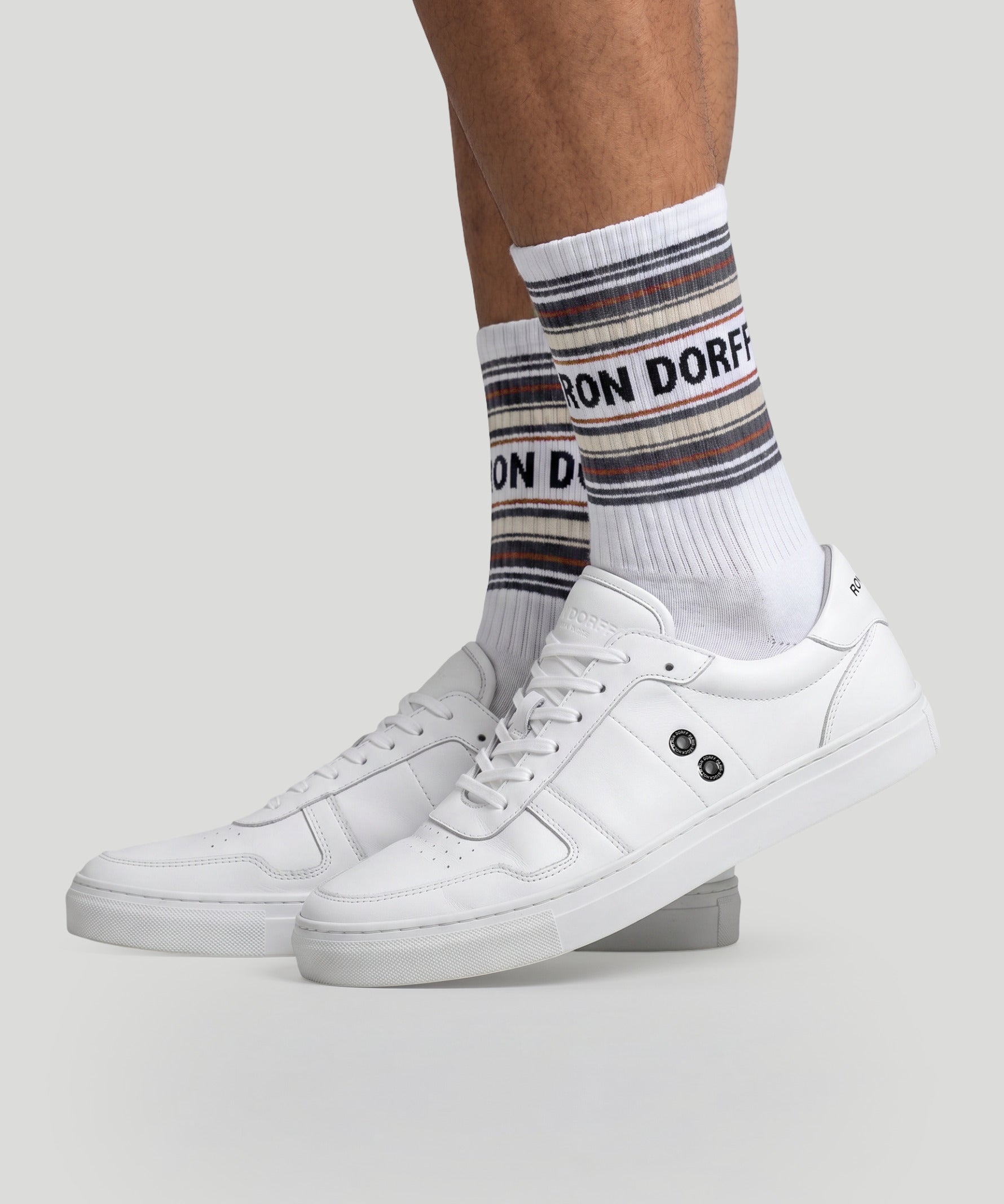 Sports Socks RD w. Stripes: White