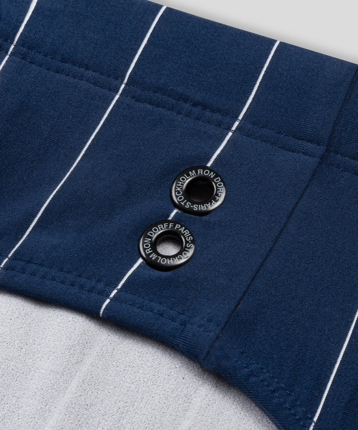 Swim Briefs w. Pin Stripes: Navy/White