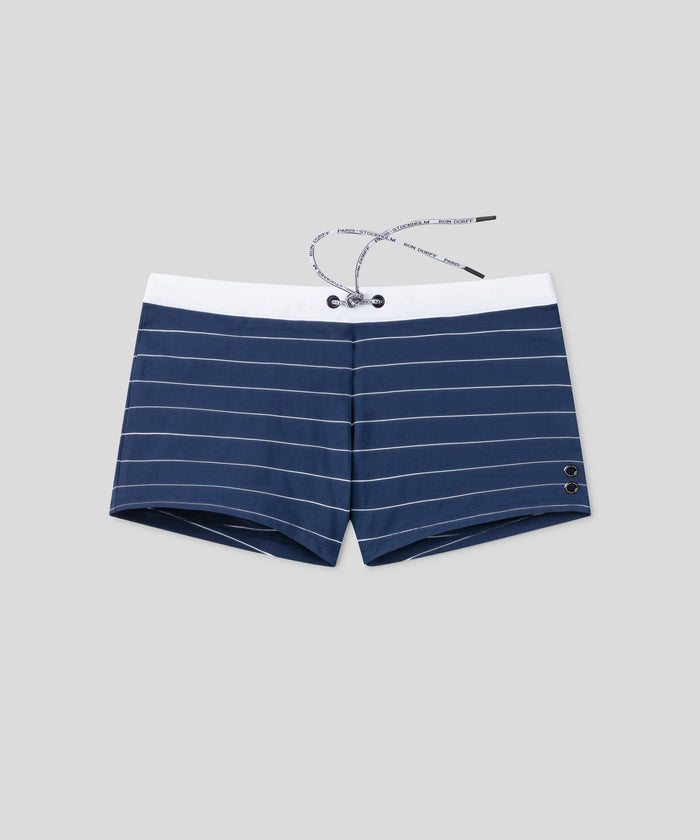 RD Swim Trunks w. Pin Stripes: Navy/White