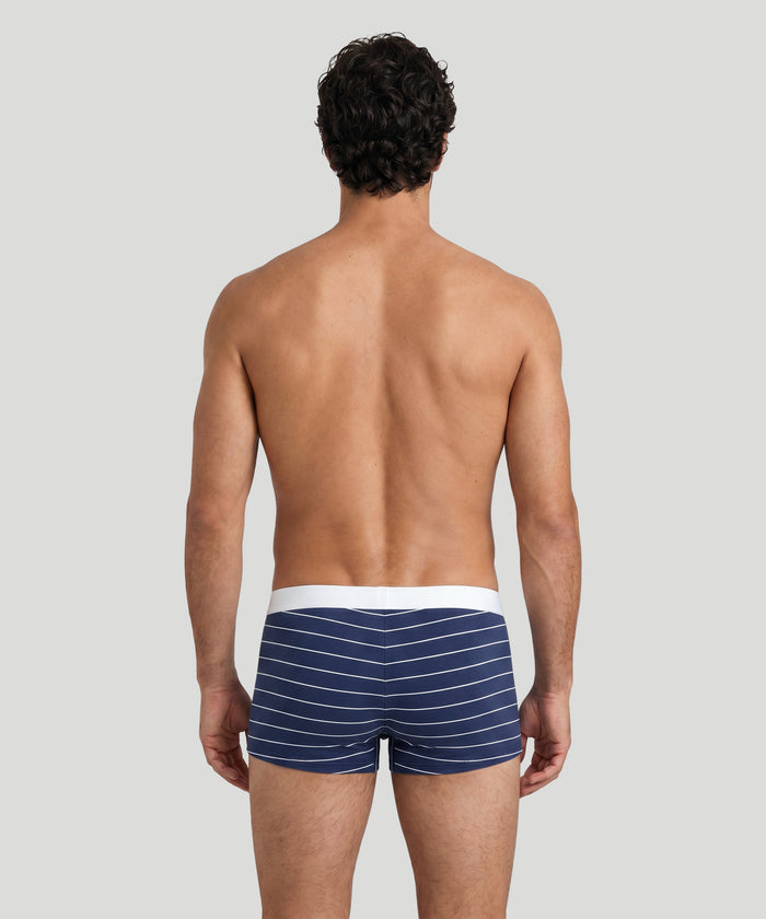 RD Swim Trunks w. Pin Stripes: Navy/White