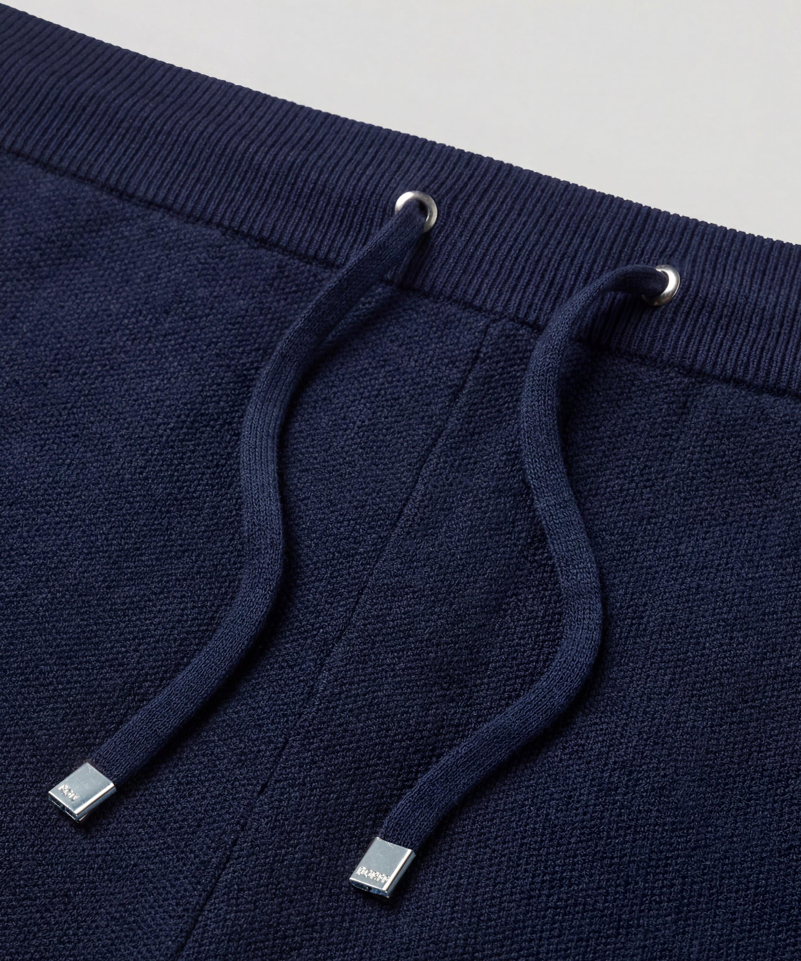 Cotton-Cashmere Piqué Shorts: Navy