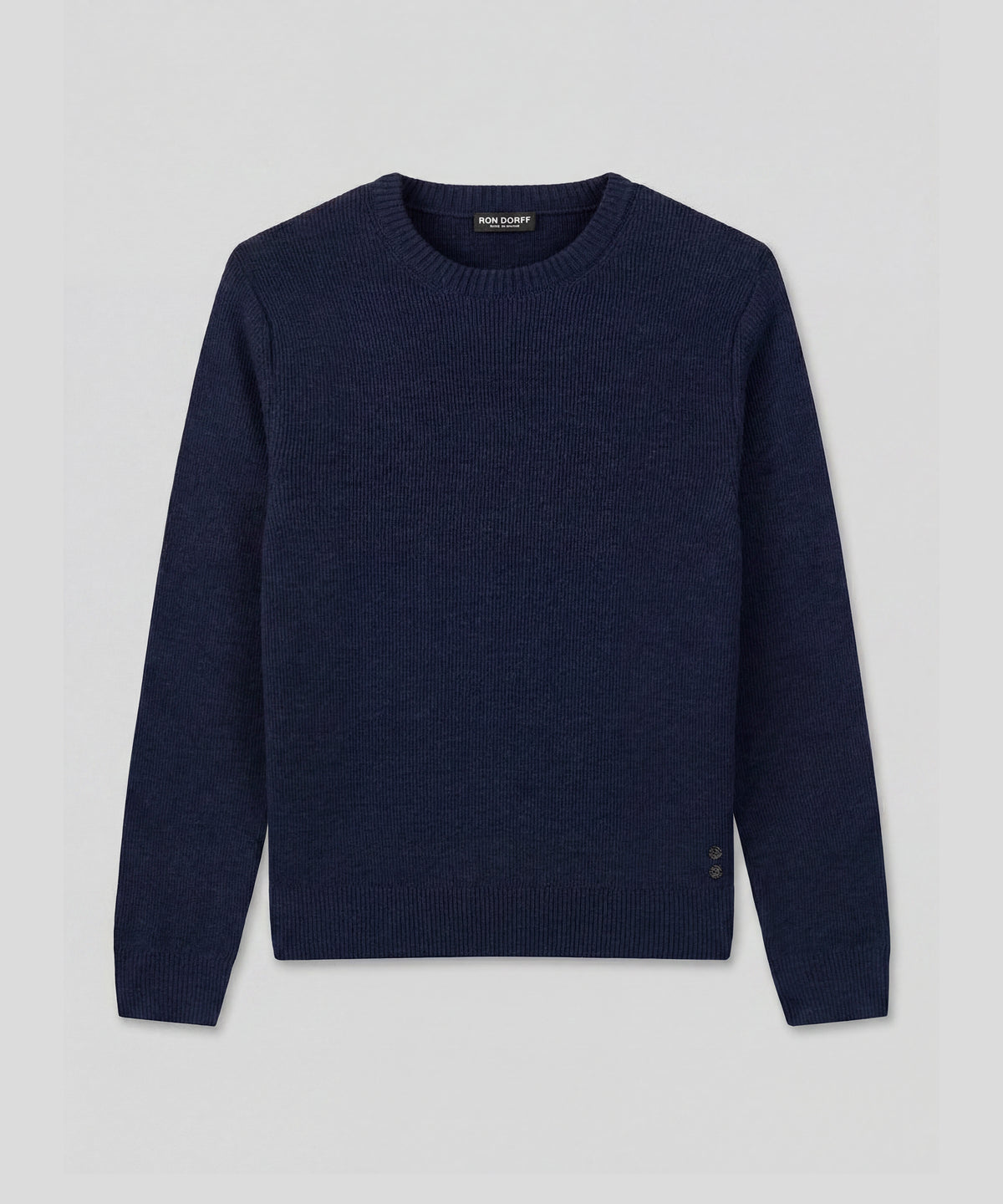 Ribbed Wool Sweater: Marineblau