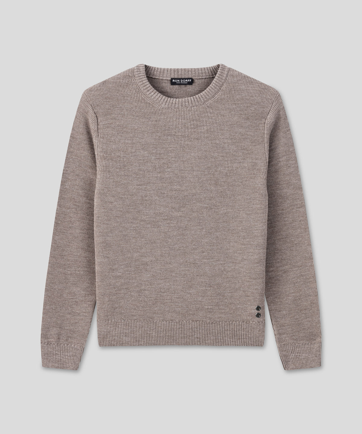 Pull en laine côtelé: Sable