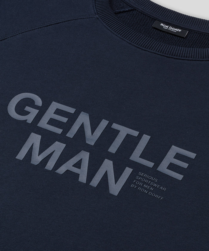 Organic Cotton Sweatshirt "GENTLEMAN": Navy