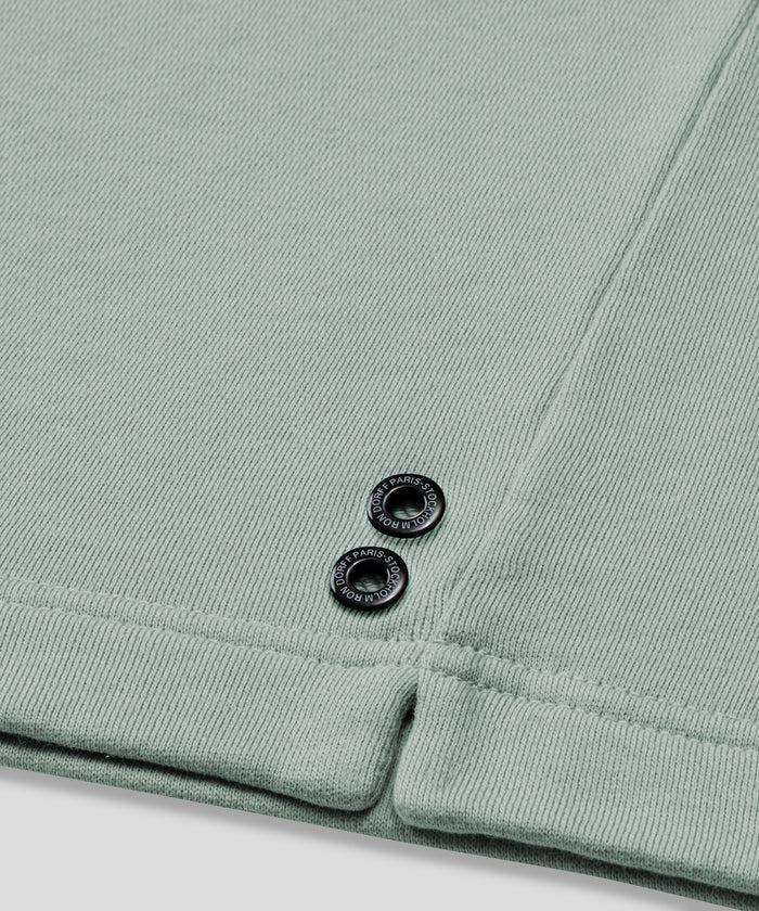 Sweatshirt sans manches en coton bio "DISCIPLINE": Gris brumé