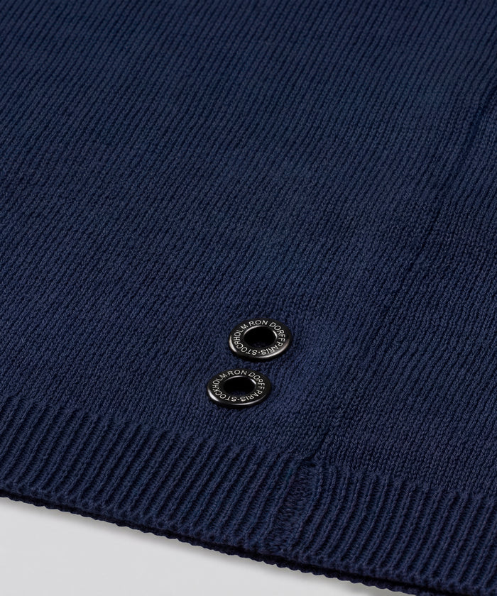 Cotton-Silk Shirt: Marineblau
