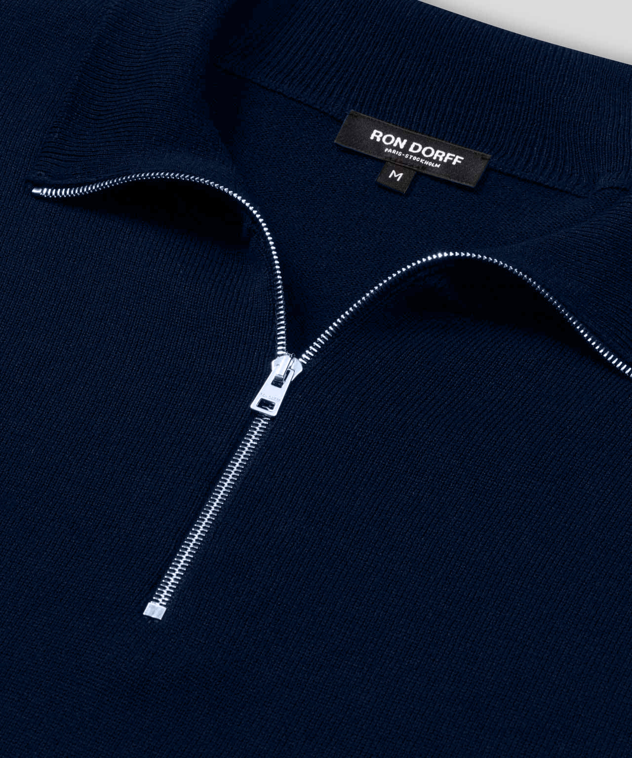 Cotton-Silk RD Polo: Navy
