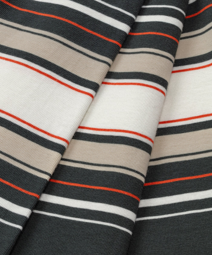 RD Rugby Polo w. Placed Stripes: Urban Khaki