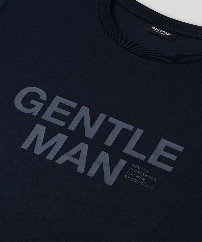 Organic Cotton T-Shirt "GENTLEMAN": Navy