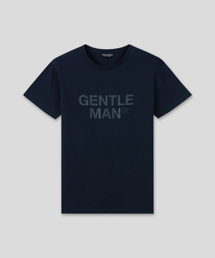 Organic Cotton T-Shirt "GENTLEMAN": Navy