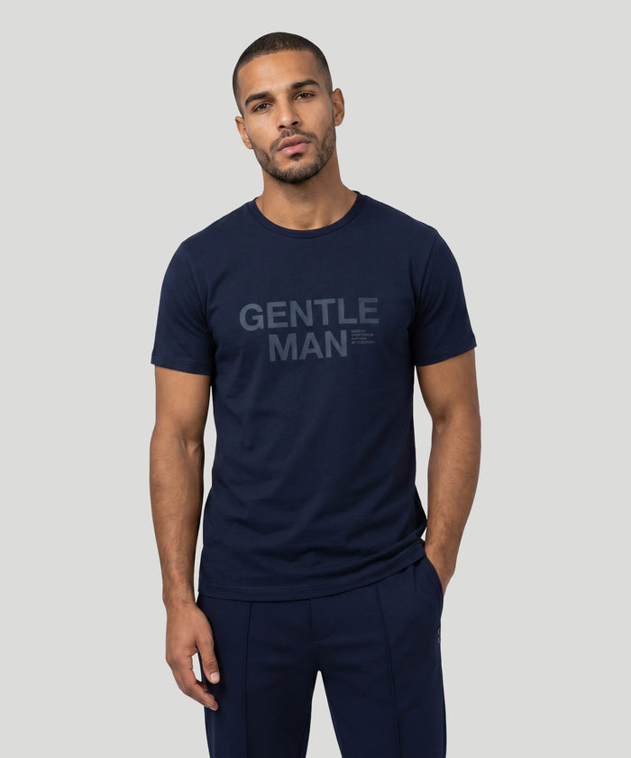Organic Cotton T-Shirt "GENTLEMAN": Navy