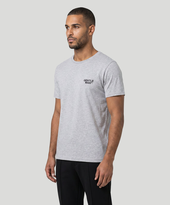 T-shirt en coton bio "GENTLEMAN": Gris chiné