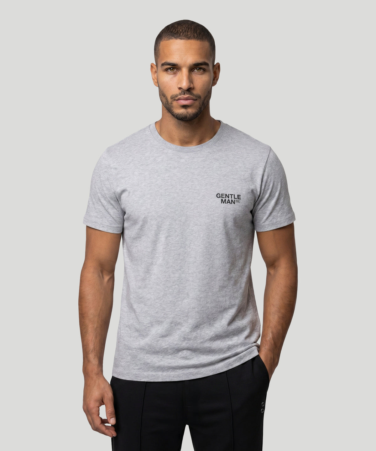 Organic Cotton T-Shirt "GENTLEMAN": Grau