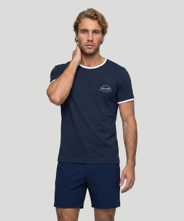 T-shirt de sport en coton "LE CLUB": Bleu marine