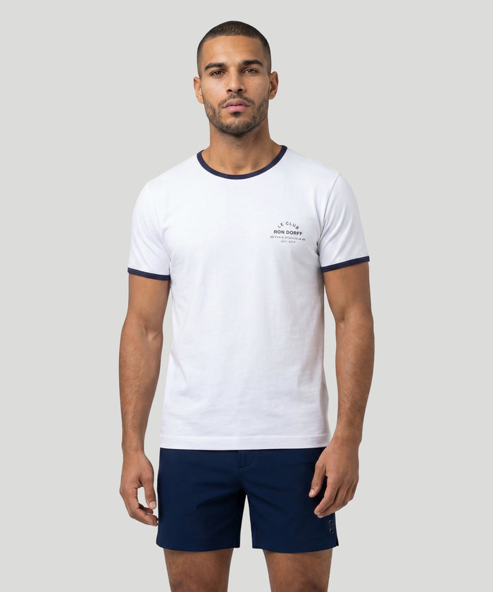 T-shirt de sport en coton bio "LE CLUB": Blanc