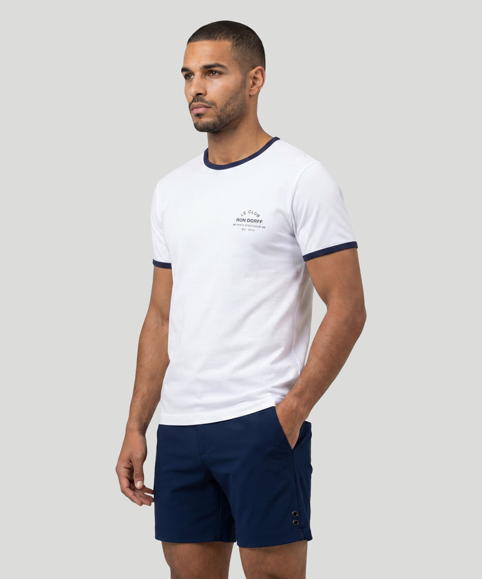 T-shirt de sport en coton bio "LE CLUB": Blanc
