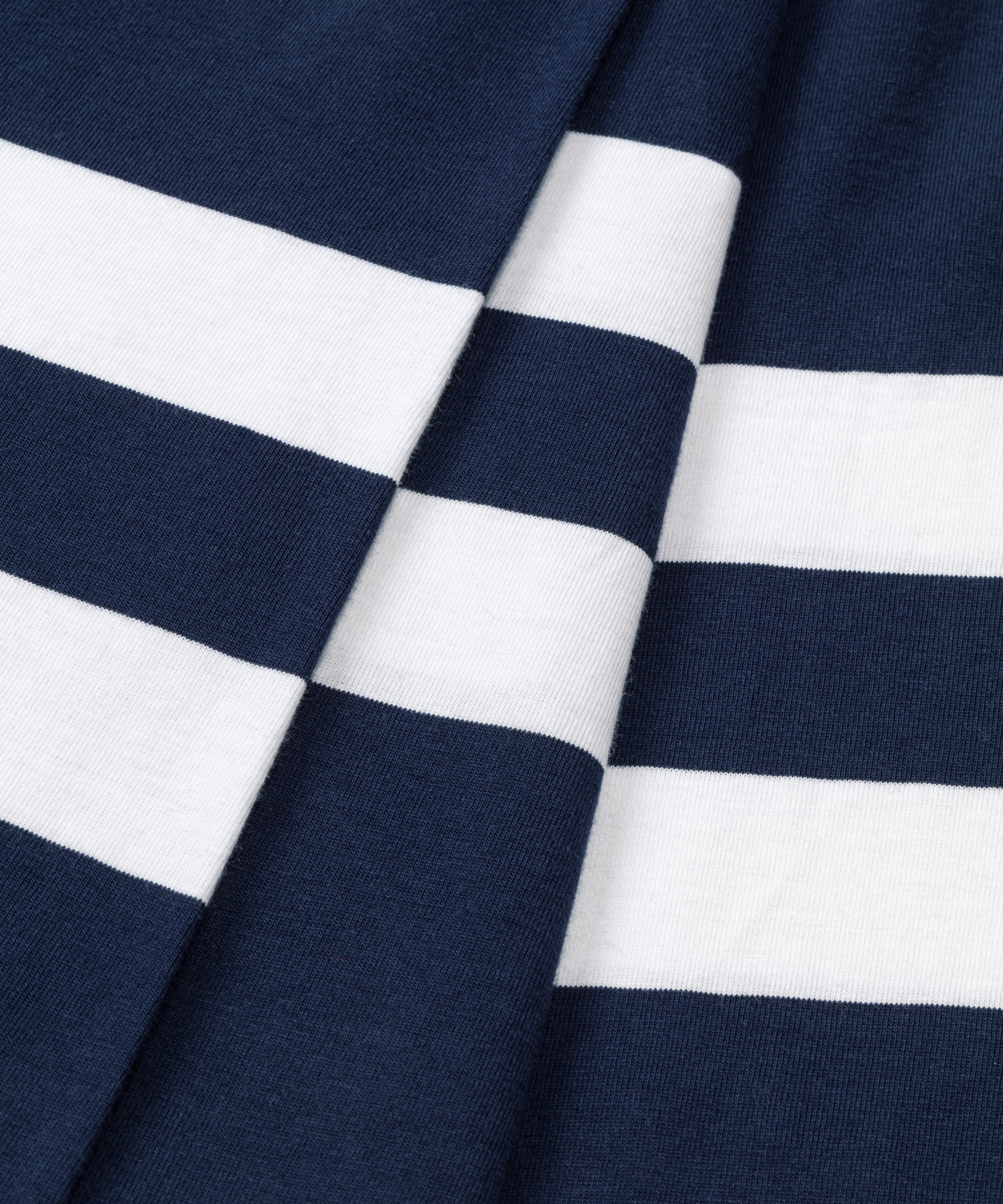 Long Sleeved T-Shirt w. Double Stripes: Navy