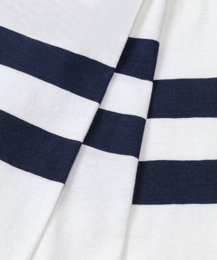 Long Sleeved T-Shirt w. Double Stripes: White