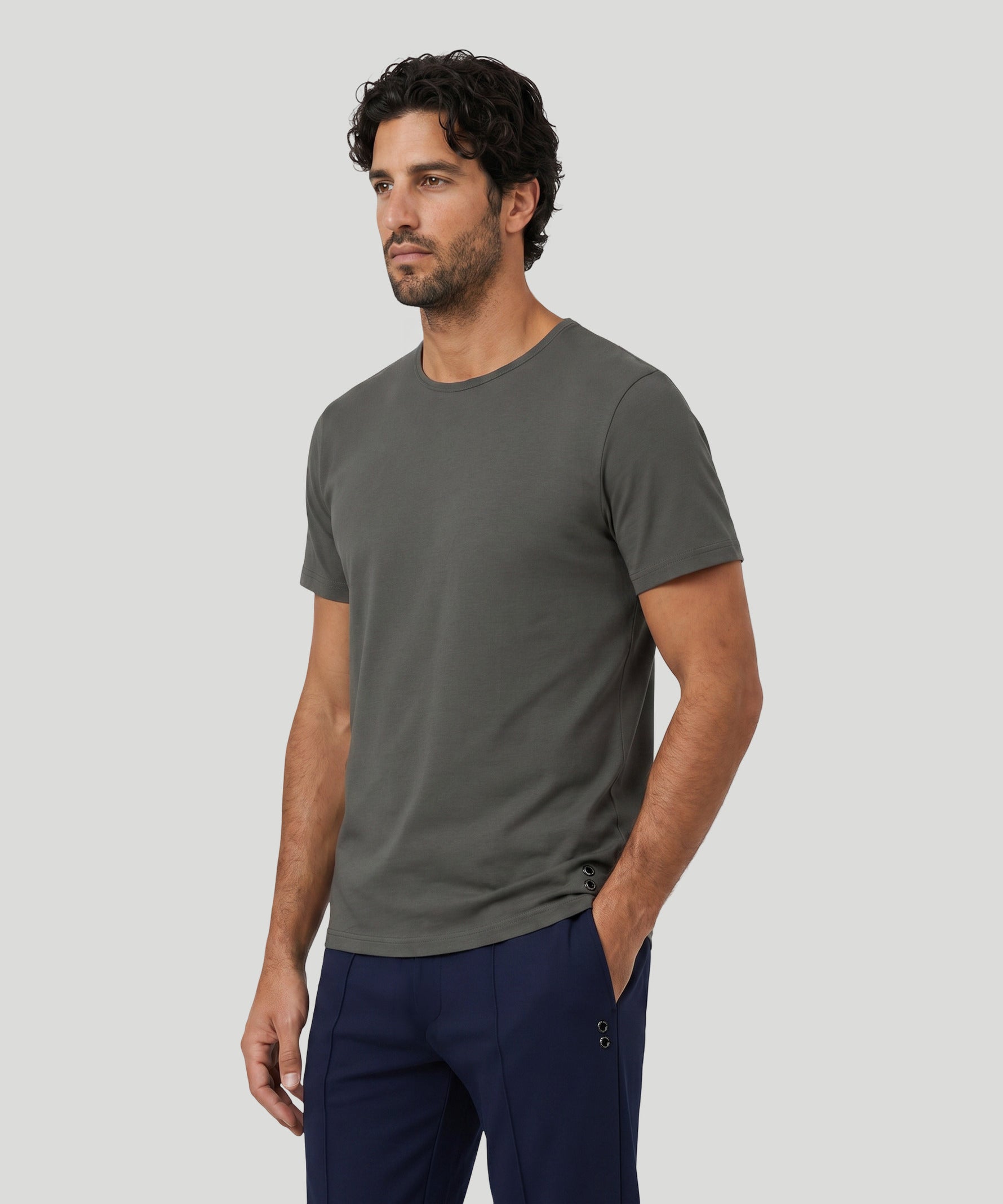 Crew Neck T-Shirt Eyelet Edition: Urban Khaki