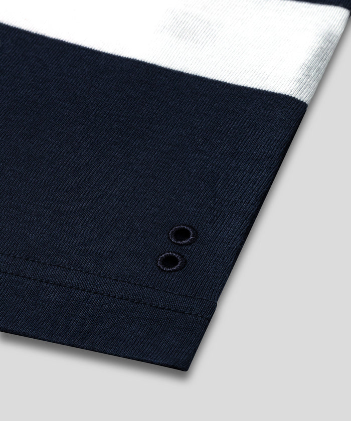 Ribbed Tank Top w. Stripes: Navy/White