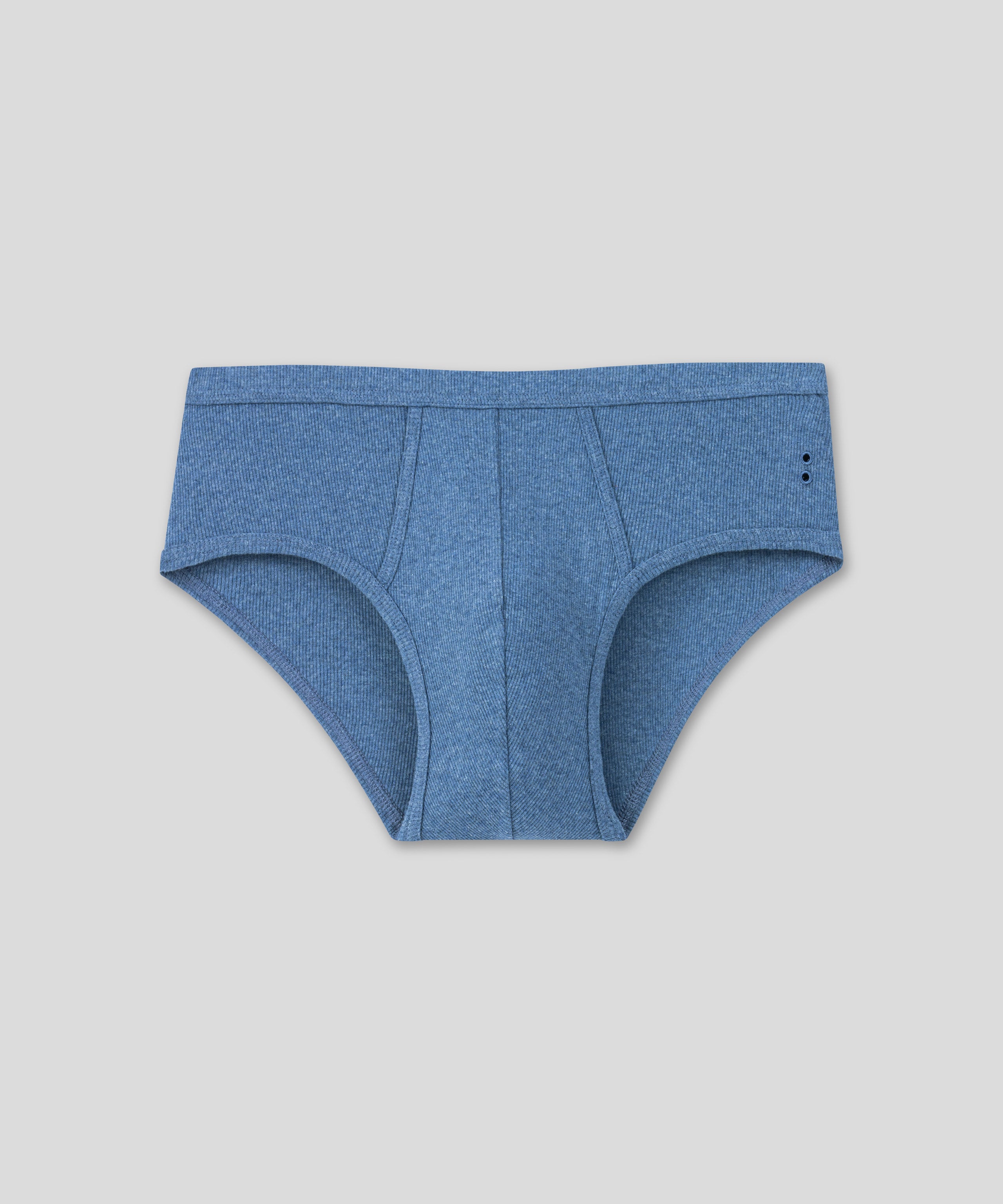 Slip Y-Front Army Ribbed : Bleu chiné