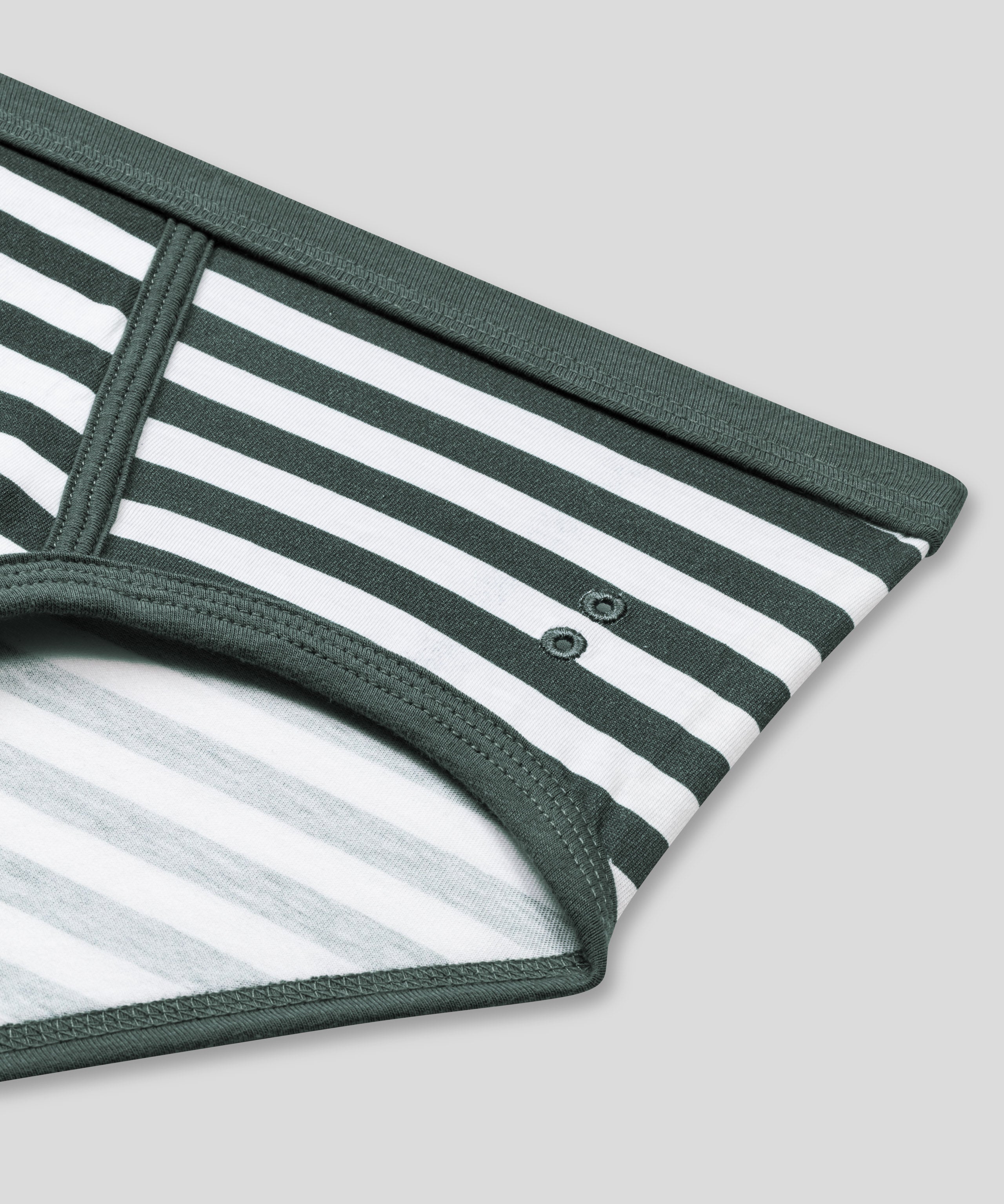 Slip Y-Front: Vert sauge/blanc