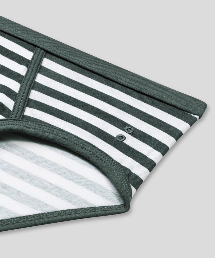 Slip Y-Front: Vert sauge/blanc