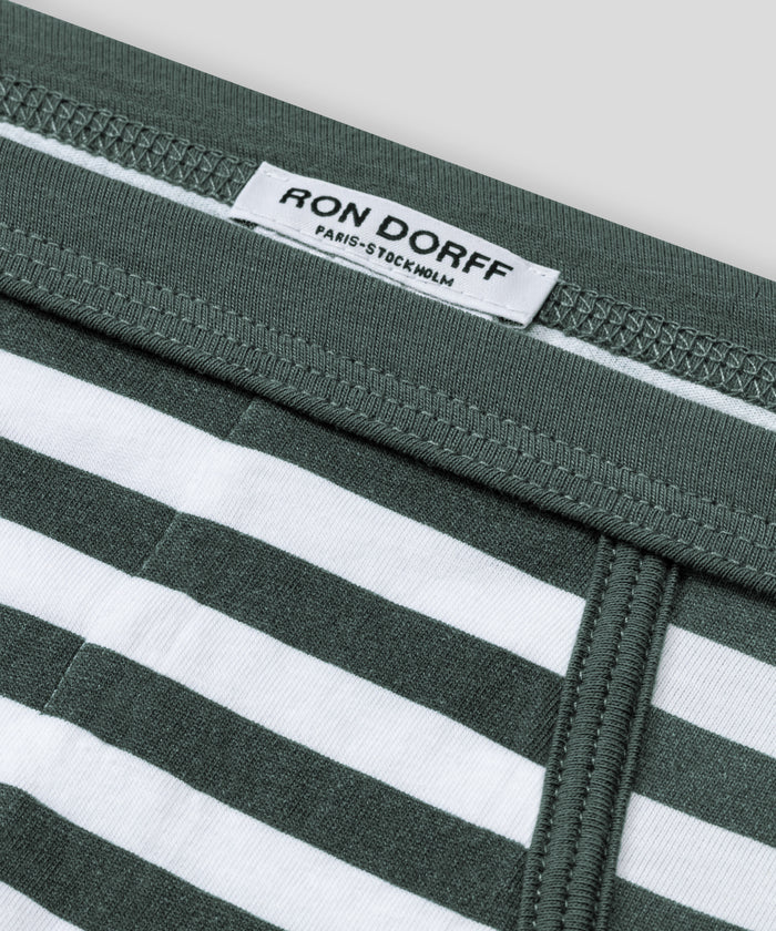 Slip Y-Front: Vert sauge/blanc