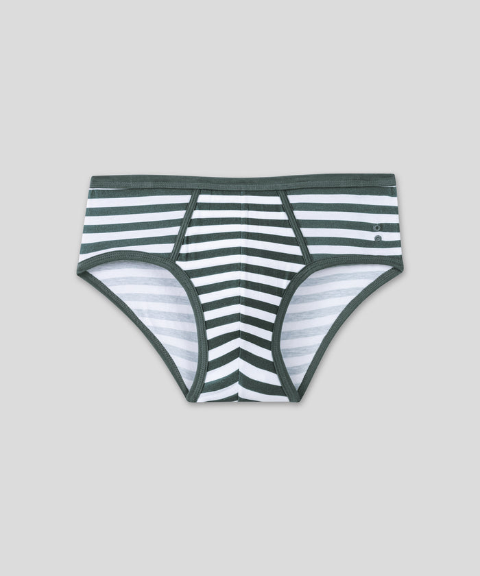 Slip Y-Front: Vert sauge/blanc