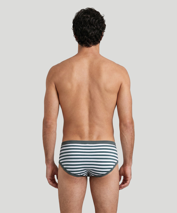 Slip Y-Front: Vert sauge/blanc