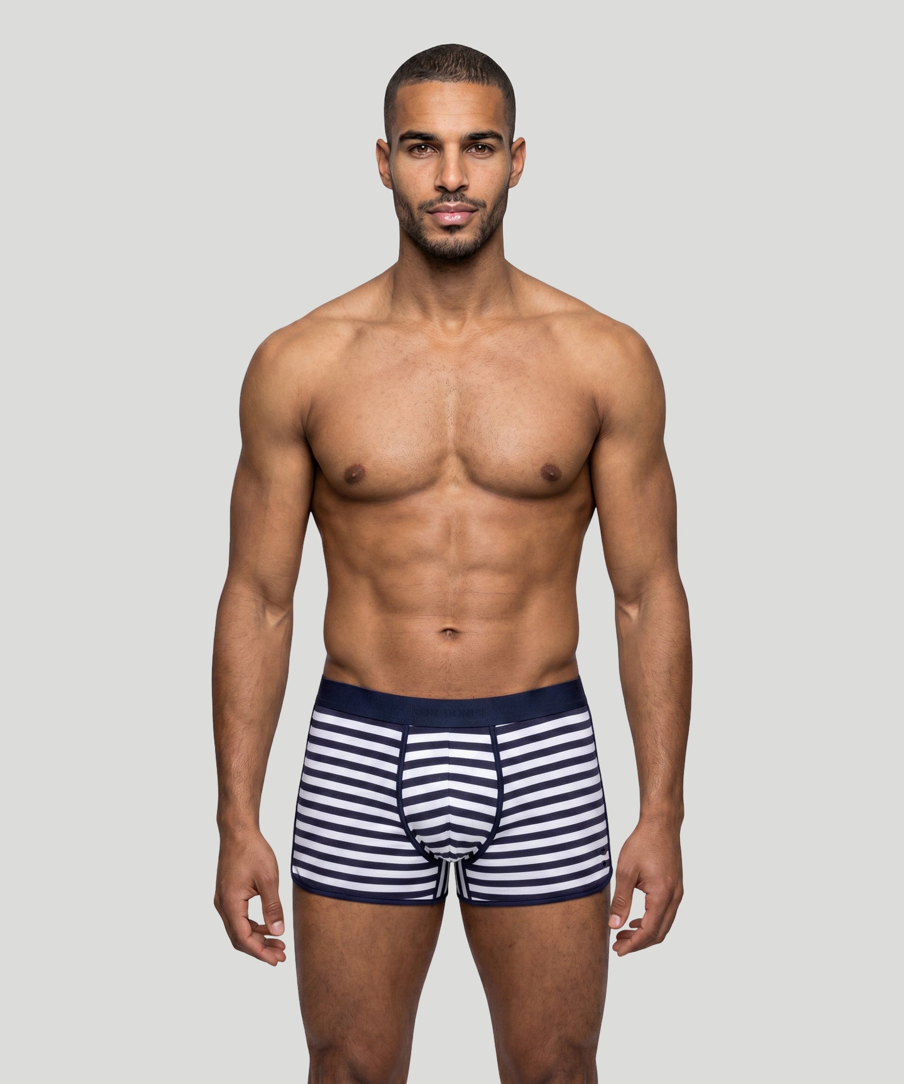 Marathon Boxer Briefs: Marineblau/Weiß