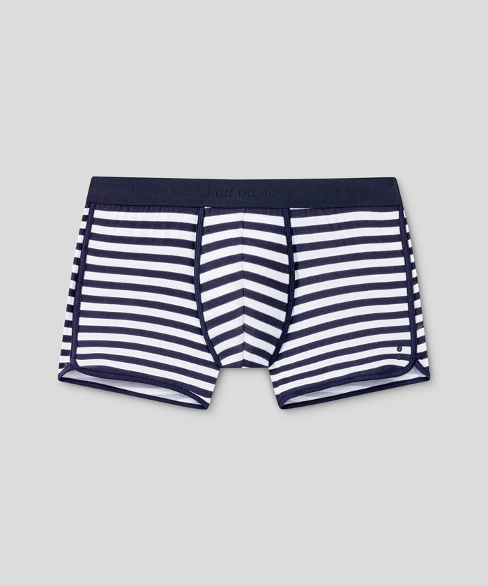 Boxer marathon: Bleu marine/blanc