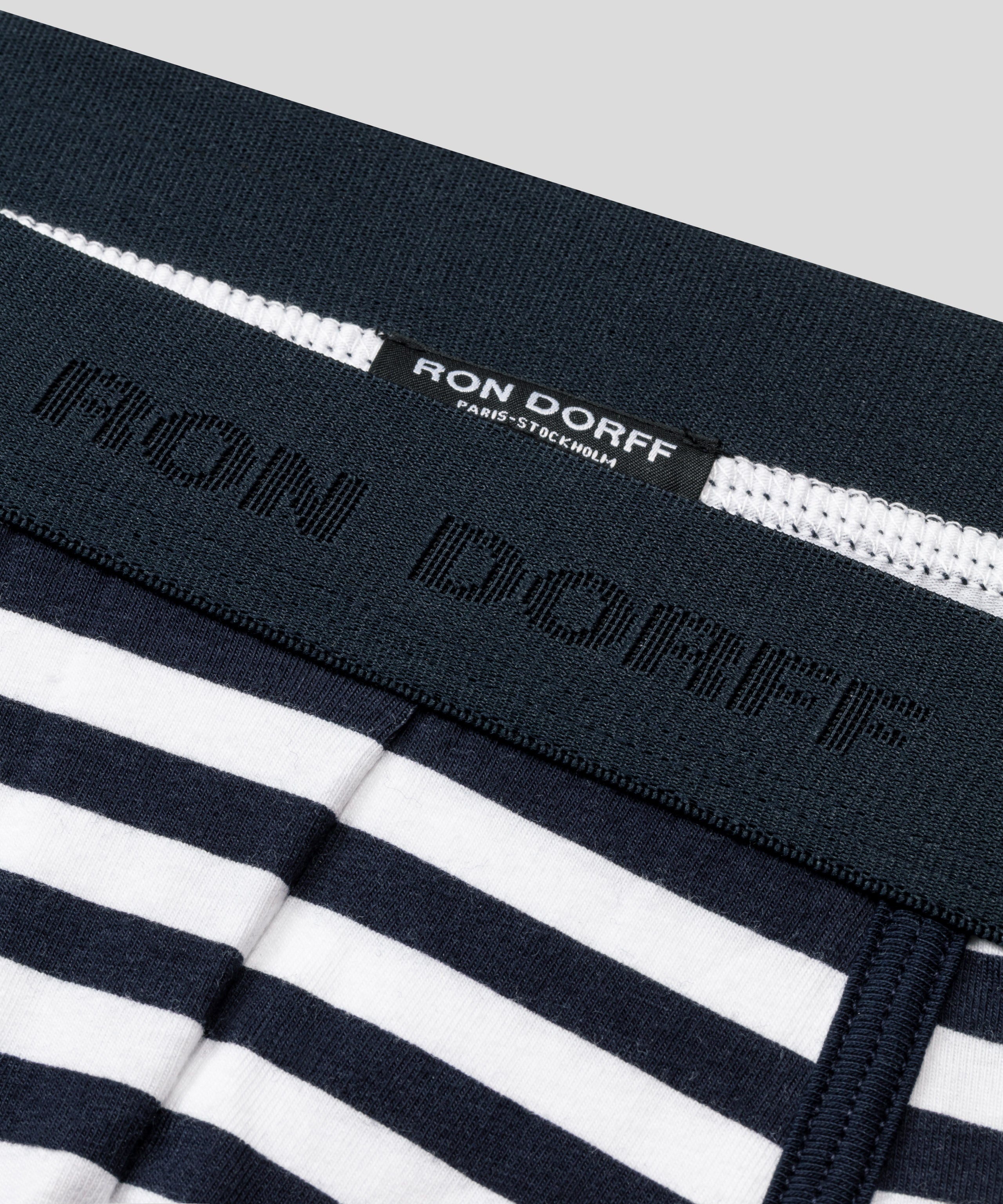 Marathon Boxer Briefs: Marineblau/Weiß