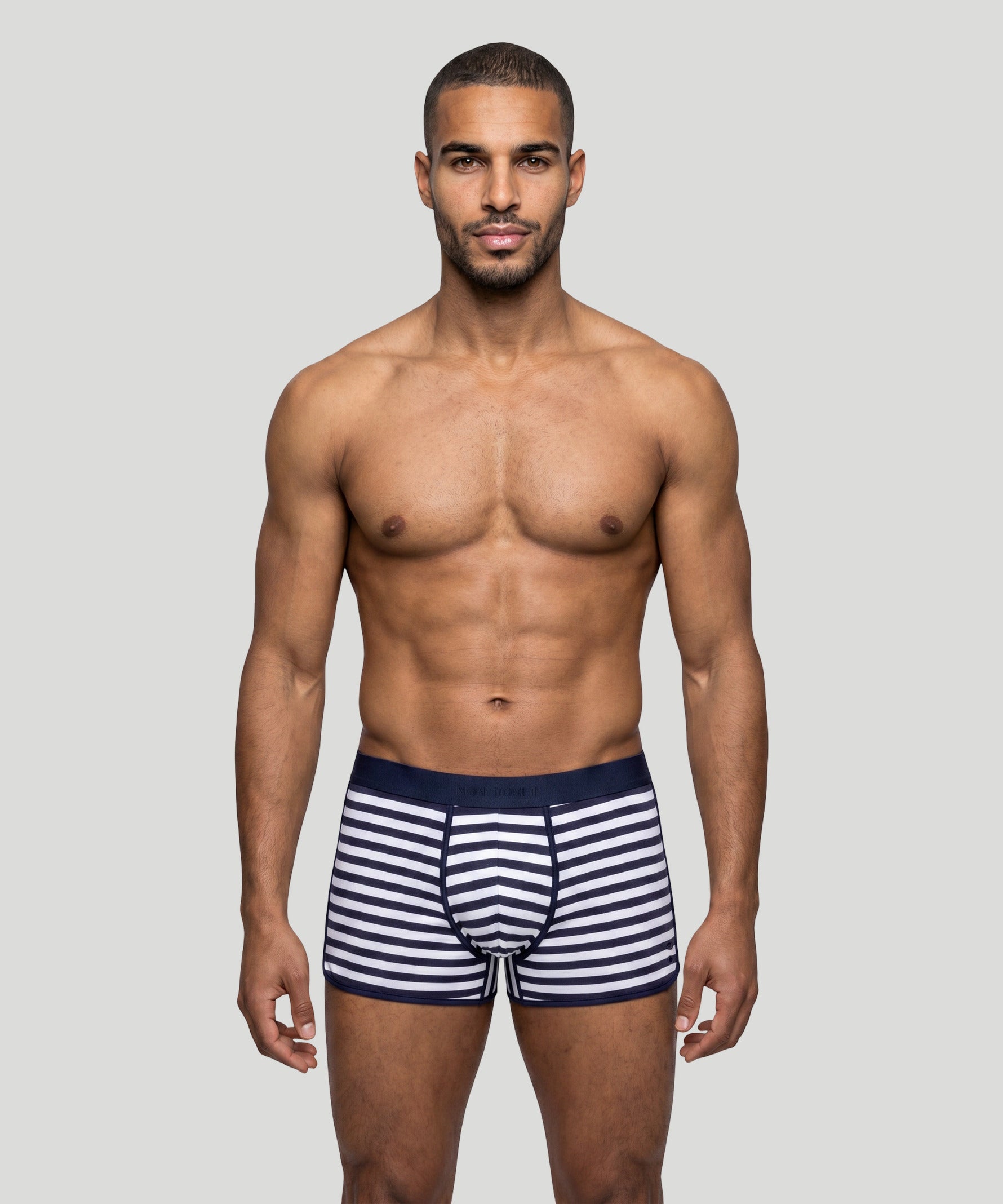 Marathon Boxer Briefs: Marineblau/Weiß