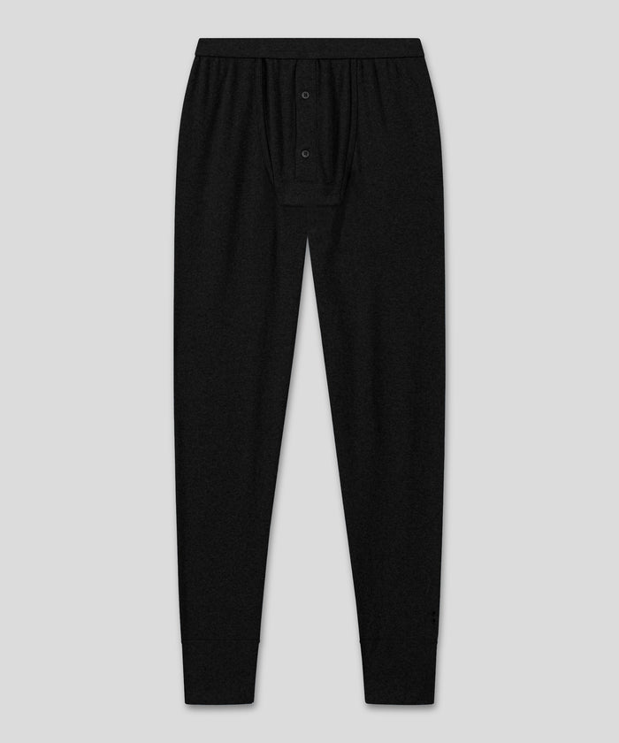 Army Ribbed Long Johns: Schwarz