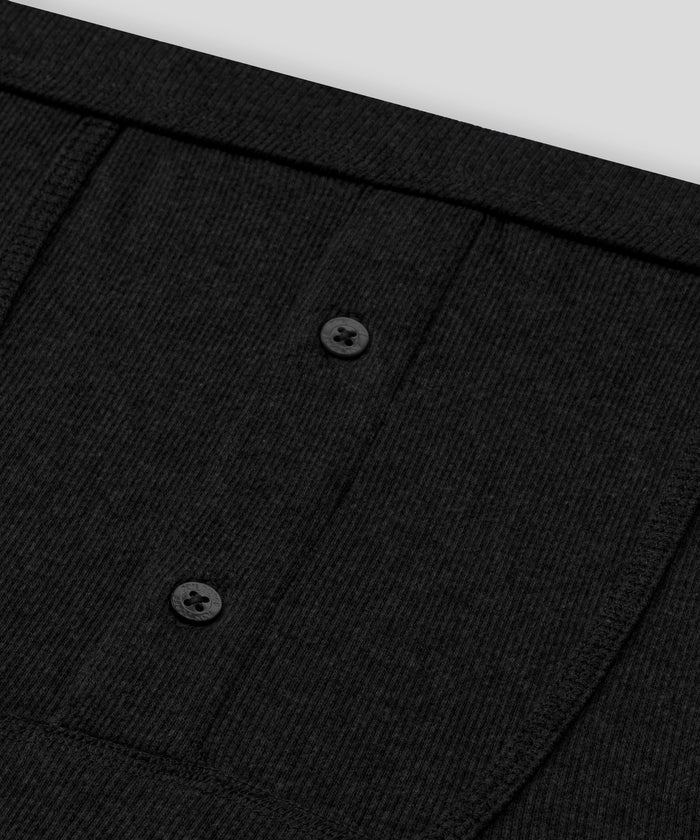 Army Ribbed Long Johns: Schwarz