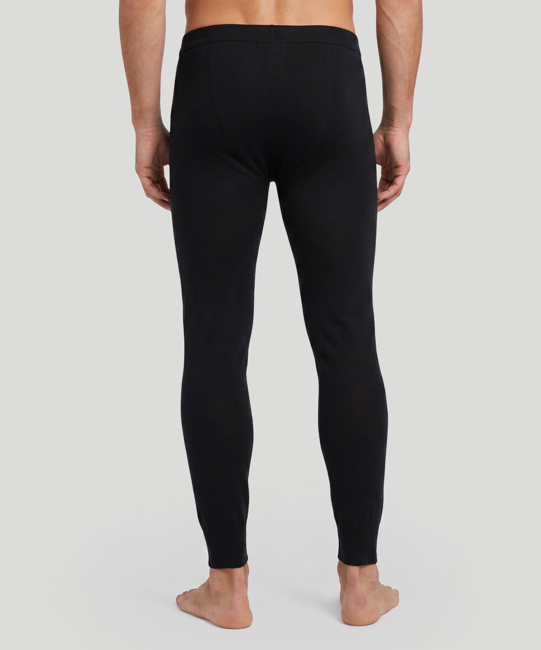Army Ribbed Long Johns: Schwarz