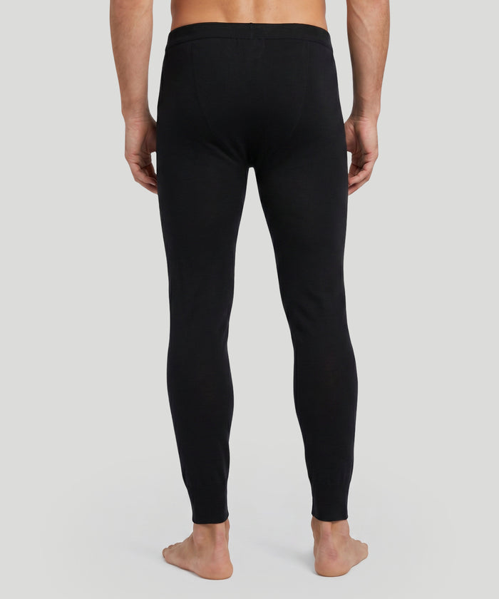 Army Ribbed Long Johns: Schwarz
