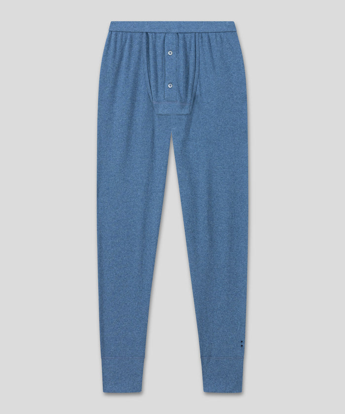 Army Ribbed Long Johns: Blau