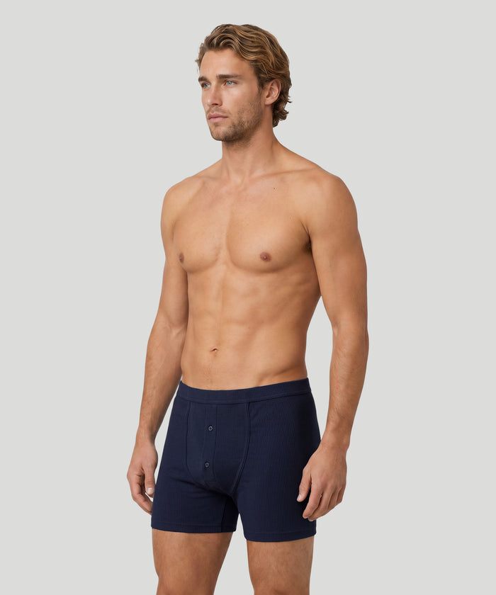 Army Ribbed Night Shorts: Marineblau