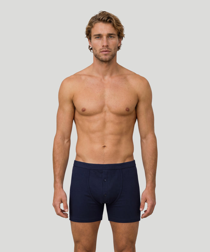 Army Ribbed Night Shorts: Marineblau